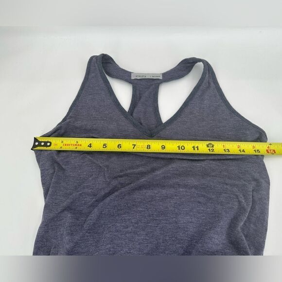 Athleta Topanga Gray Ruched Soft Athletic T-Shirt Dress Size Small Stretch - Picture 9 of 10